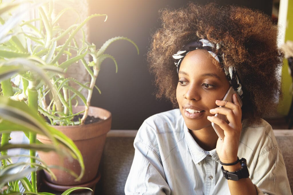 Woman on the phone